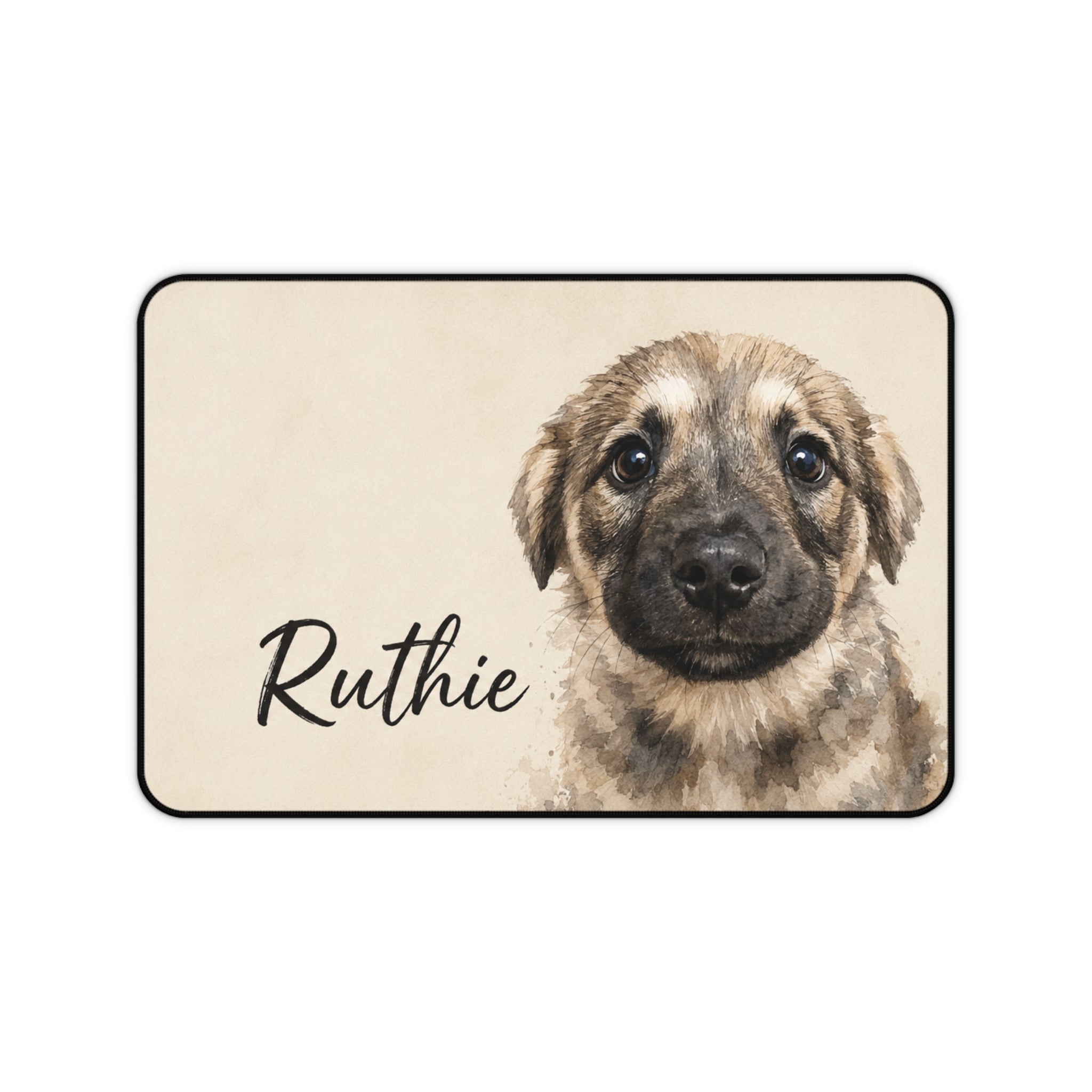 Personalized Puppy Portrait Desk Mat For Pet Owner | Pet Birthday Gift | Dog Adoption Day | Custom Mouse Pad For Pet Lovers