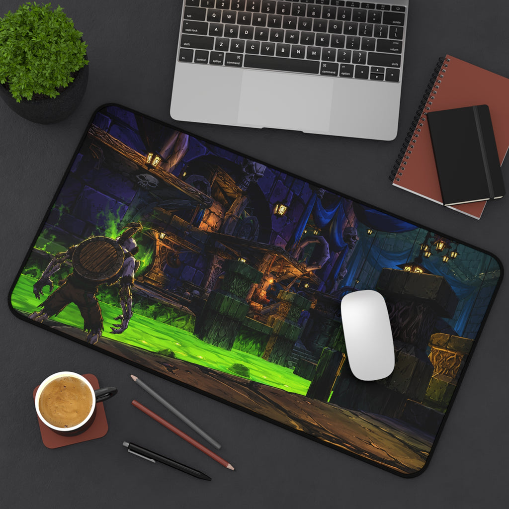 Undercity-Inspired Desk Mat, World of Warcraft Style Mouse Pad, Undead City Gaming Mat, Dark Fantasy Horde Office Decor