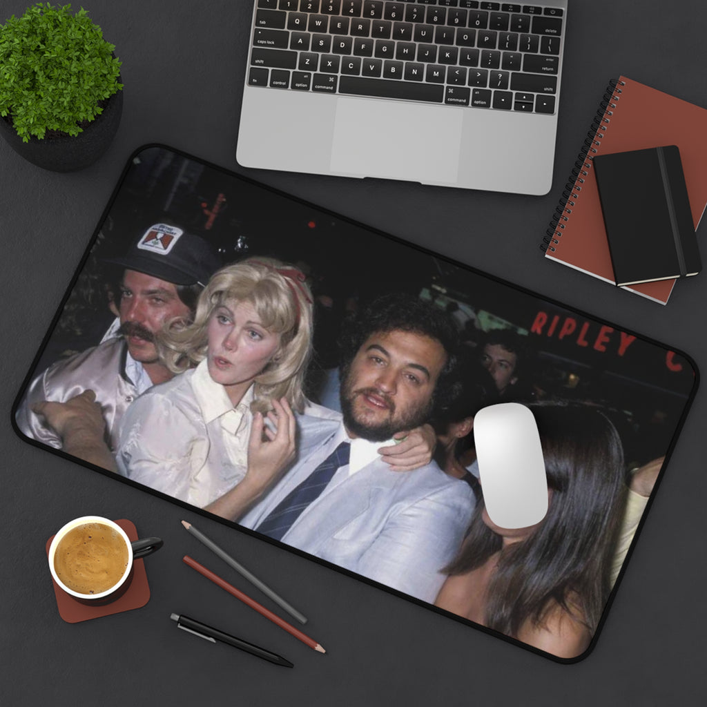 Vintage Nightclub Photo Desk Mat | Retro Party Scene, 1970s Celebrities