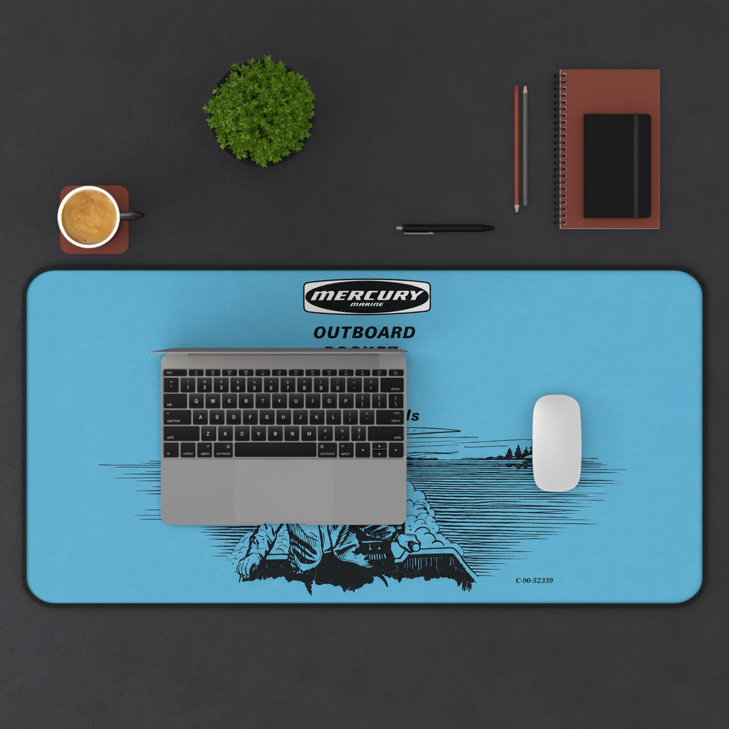 Mercury Outboard Pocket Service Guide 1969 Desk Mat | Vintage Boat Illustration