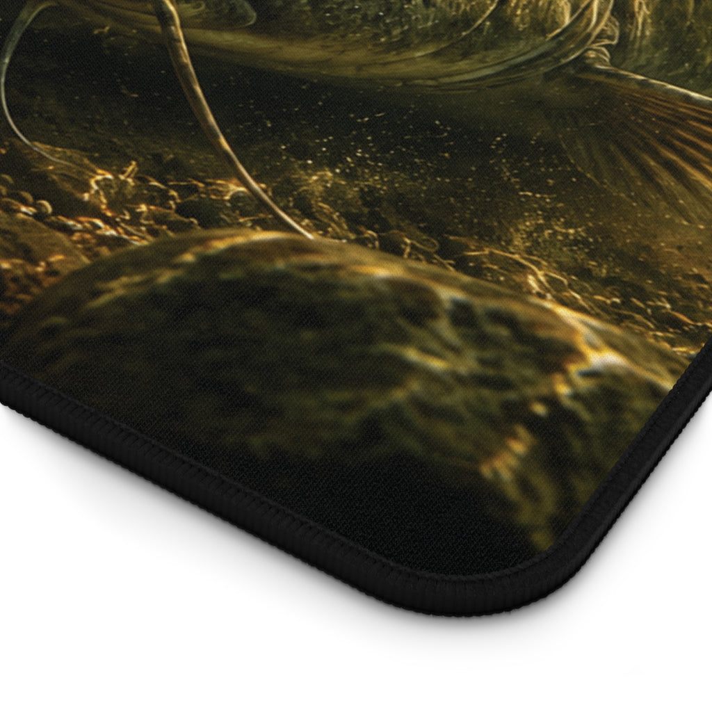 Stalking Catfish Desk Mat — Thick Stitched Edge Gaming Desk Mat with Original Artwork