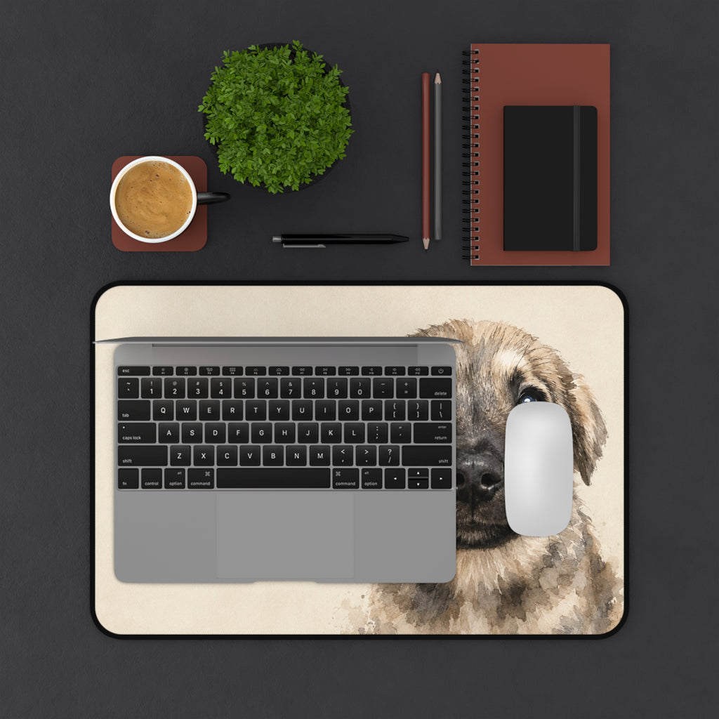 Personalized Puppy Portrait Desk Mat For Pet Owner | Pet Birthday Gift | Dog Adoption Day | Custom Mouse Pad For Pet Lovers