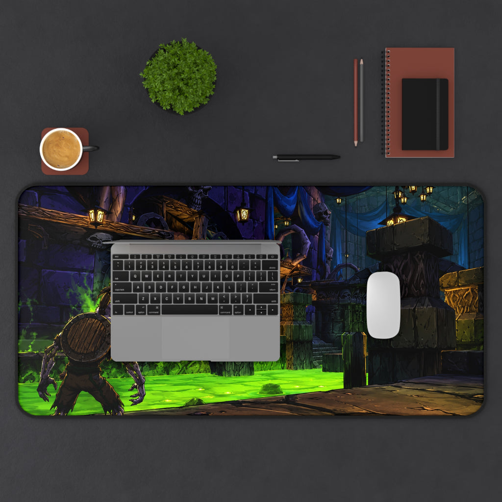 Undercity-Inspired Desk Mat, World of Warcraft Style Mouse Pad, Undead City Gaming Mat, Dark Fantasy Horde Office Decor