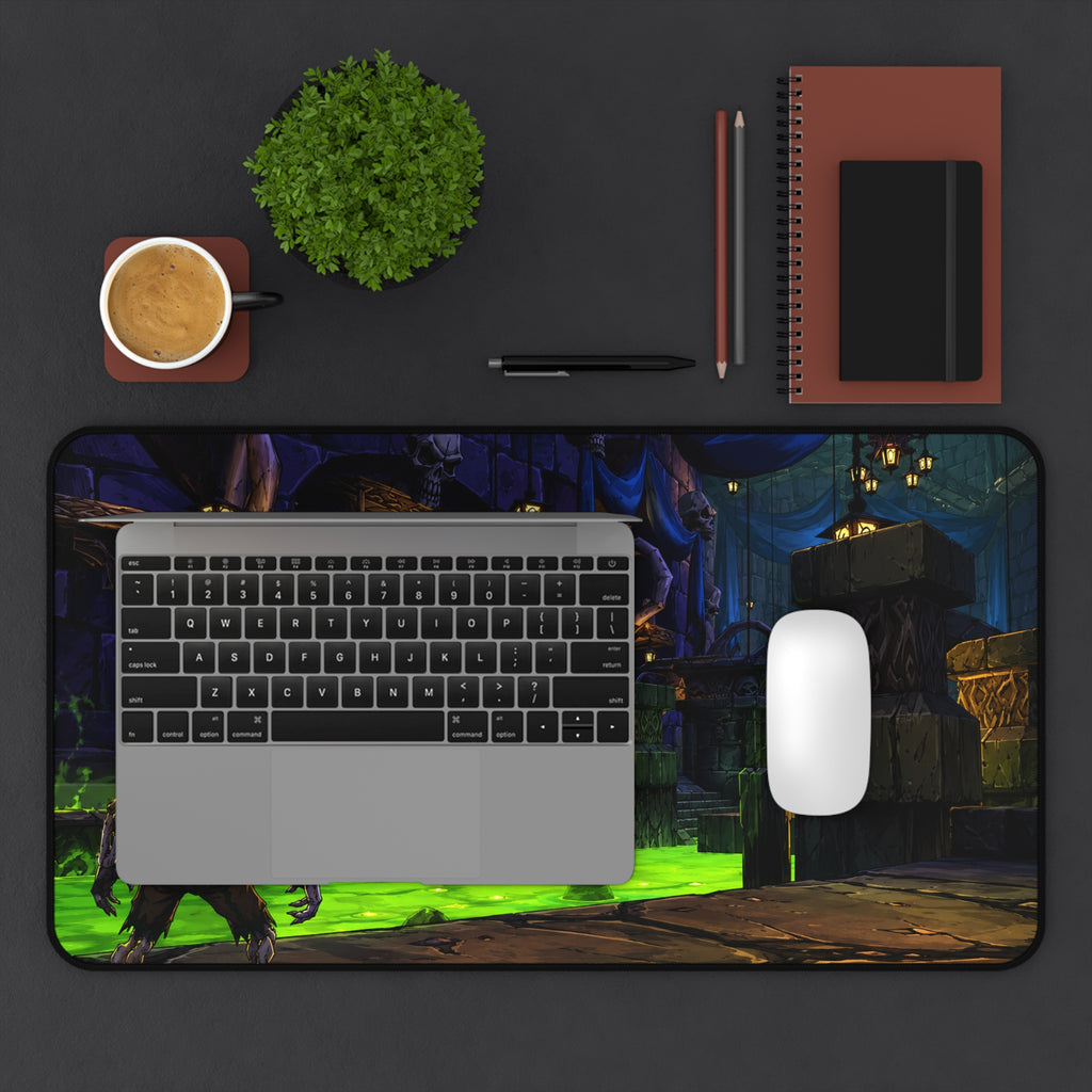Undercity-Inspired Desk Mat, World of Warcraft Style Mouse Pad, Undead City Gaming Mat, Dark Fantasy Horde Office Decor