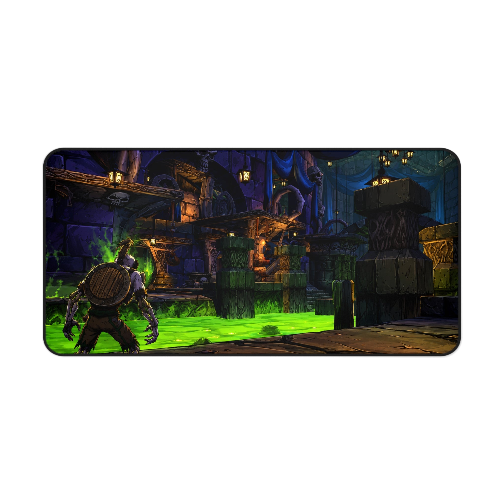 Undercity-Inspired Desk Mat, World of Warcraft Style Mouse Pad, Undead City Gaming Mat, Dark Fantasy Horde Office Decor