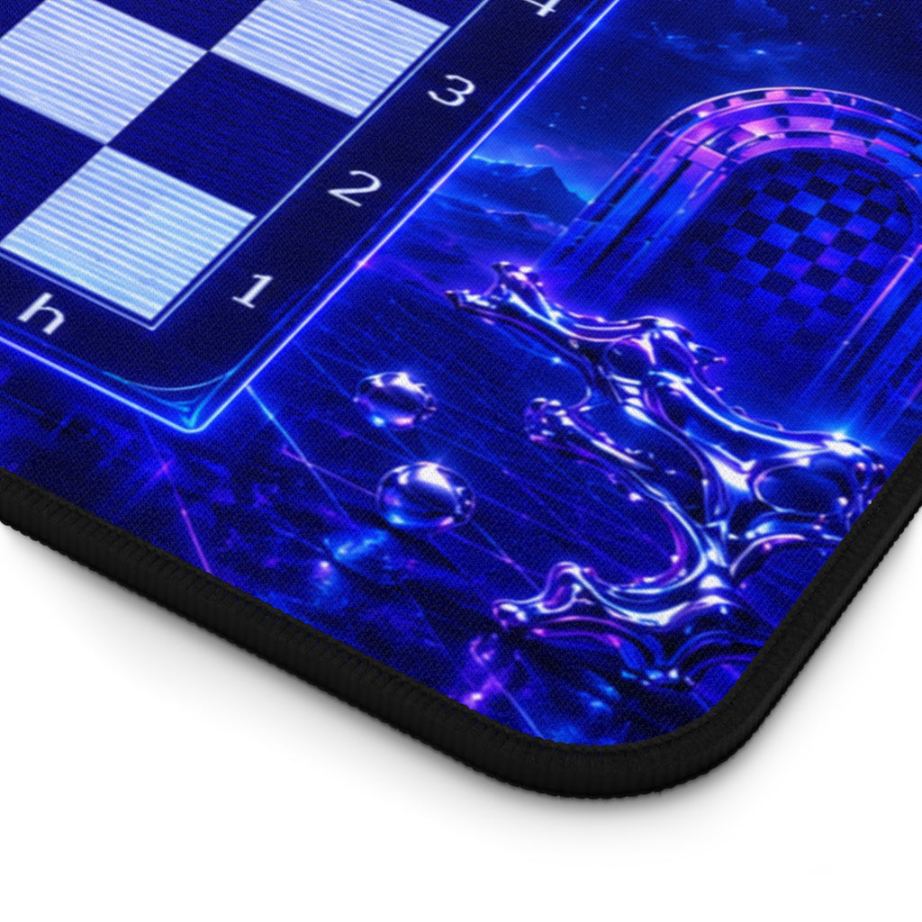 Galactic Chess Board Desk Mat | Blue Space Chessboard Mousepad