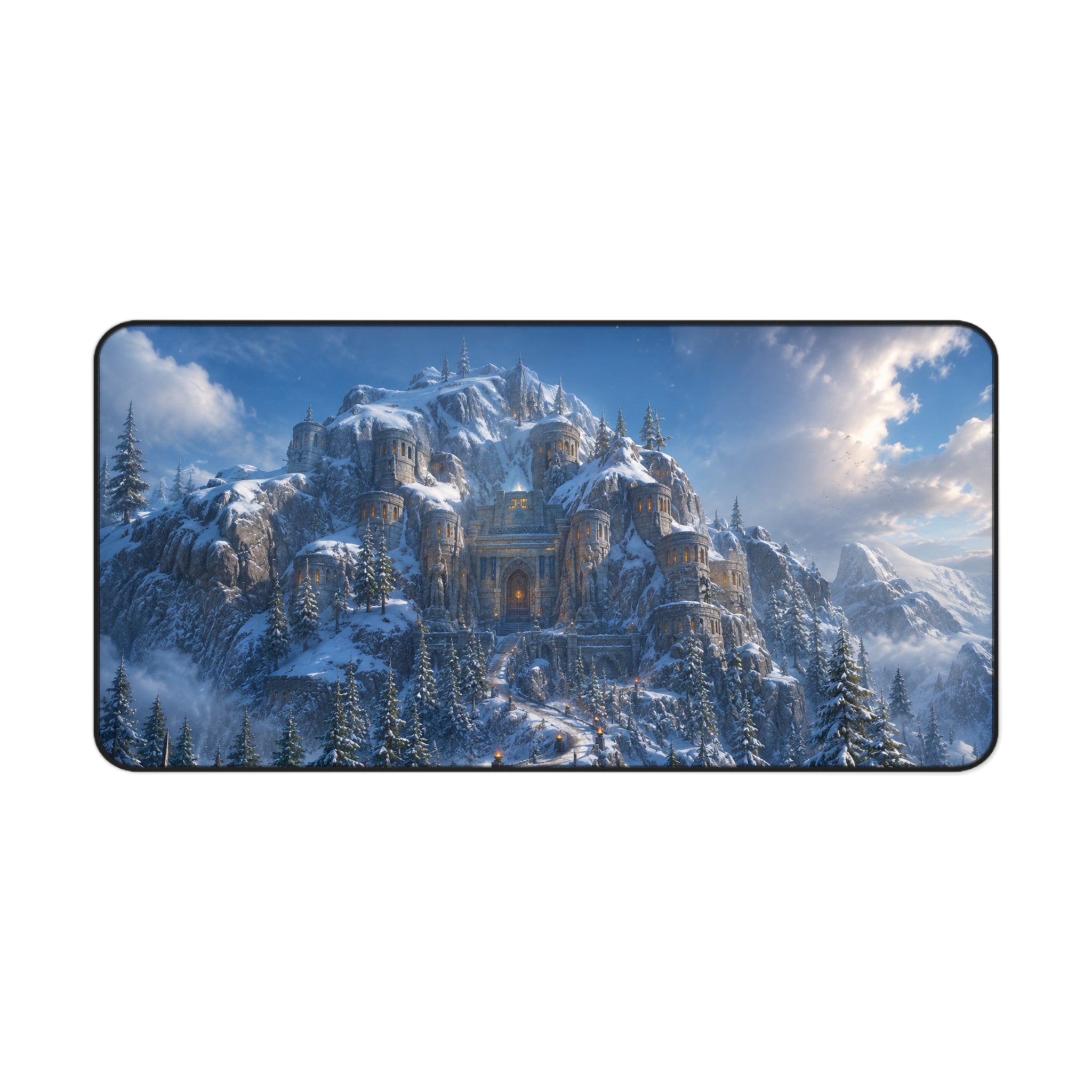 Ironforge Desk Mat, Dwarven City Mouse Pad, Snowy Mountain Fortress Gaming Mat, MMORPG Desk Decor, RPG Gamer Gift, World of Warcraft