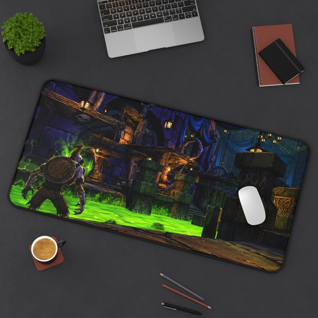 Undercity-Inspired Desk Mat, World of Warcraft Style Mouse Pad, Undead City Gaming Mat, Dark Fantasy Horde Office Decor