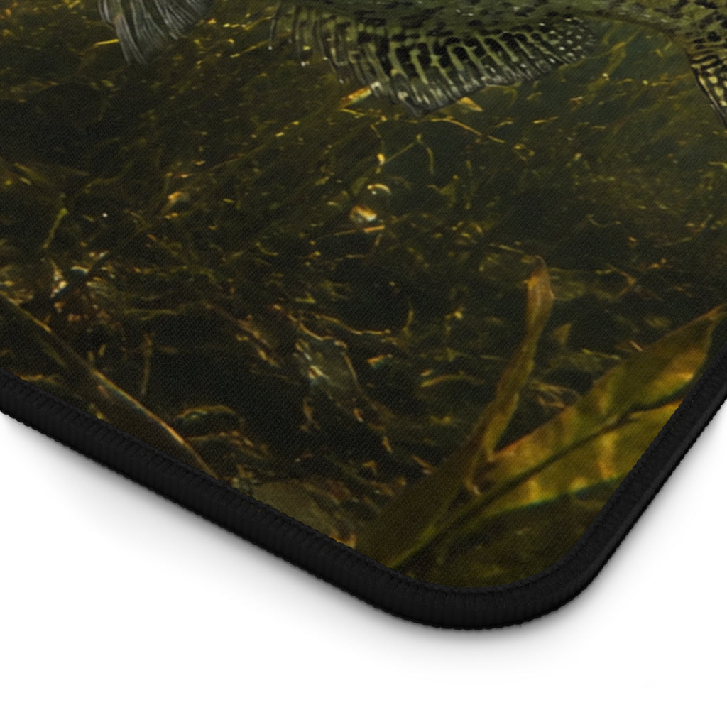 Crappie Season Desk Mat — Thick Stitched Edge Gaming Desk Mat with Original Artwork