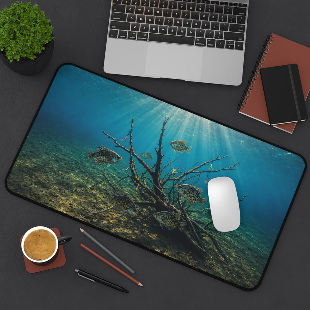 Underwater Sunbeams with Fish Desk Mat | Ocean Scene