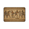 Roman Gladiator Mosaic Desk Mat, Ancient History Mouse Pad, Classical Warrior Gaming Mat, Museum Style Office Decor, History Lover Gift
