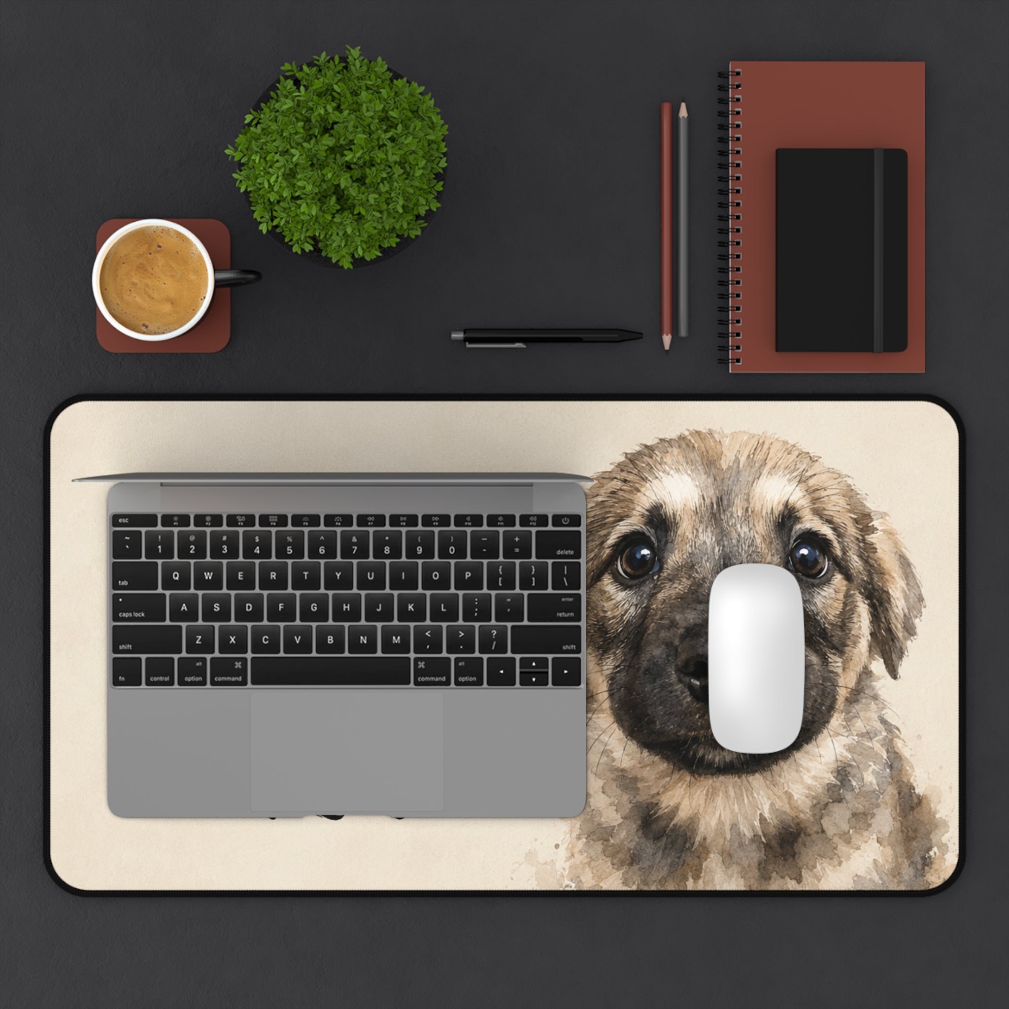 Personalized Puppy Portrait Desk Mat For Pet Owner | Pet Birthday Gift | Dog Adoption Day | Custom Mouse Pad For Pet Lovers