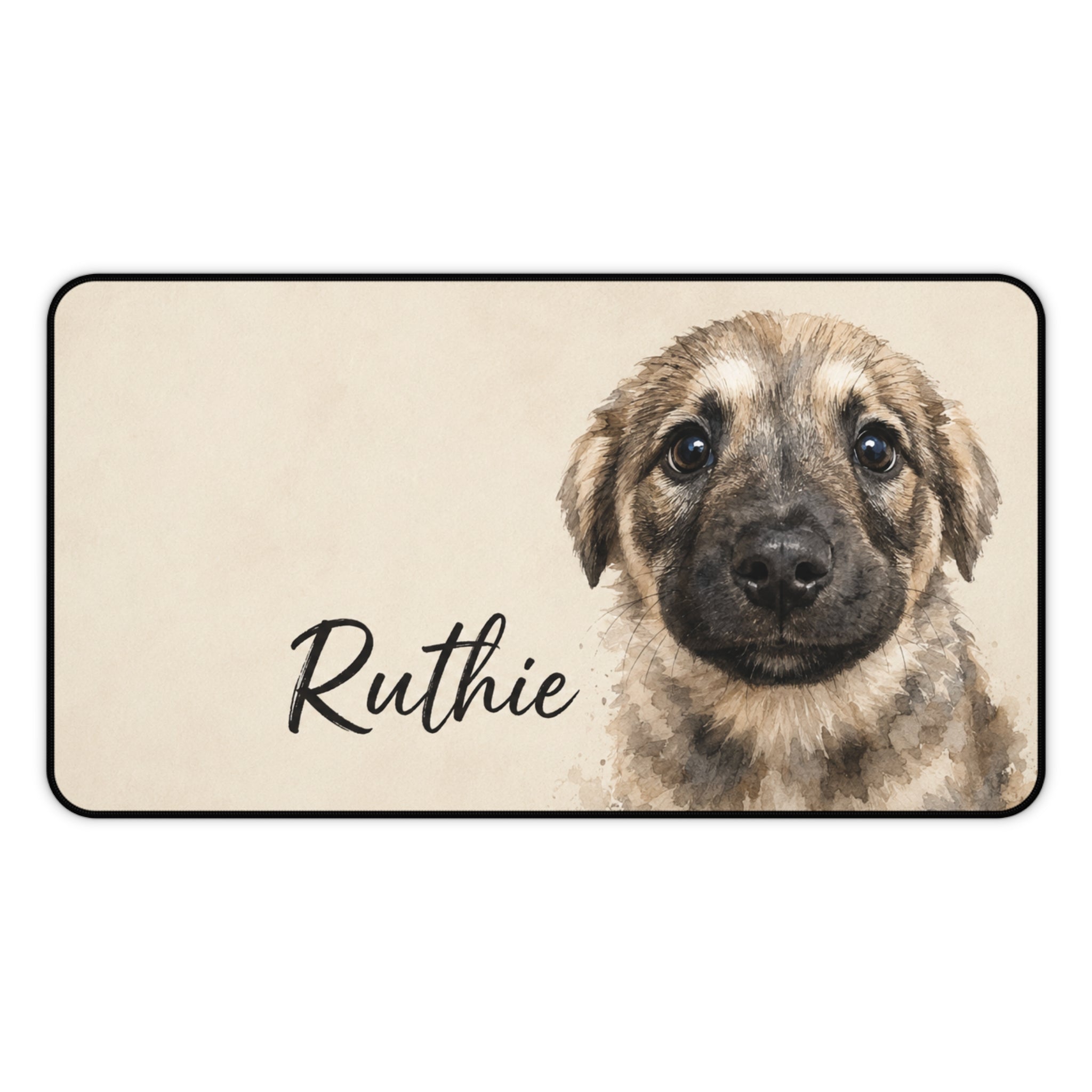 Personalized Puppy Portrait Desk Mat For Pet Owner | Pet Birthday Gift | Dog Adoption Day | Custom Mouse Pad For Pet Lovers