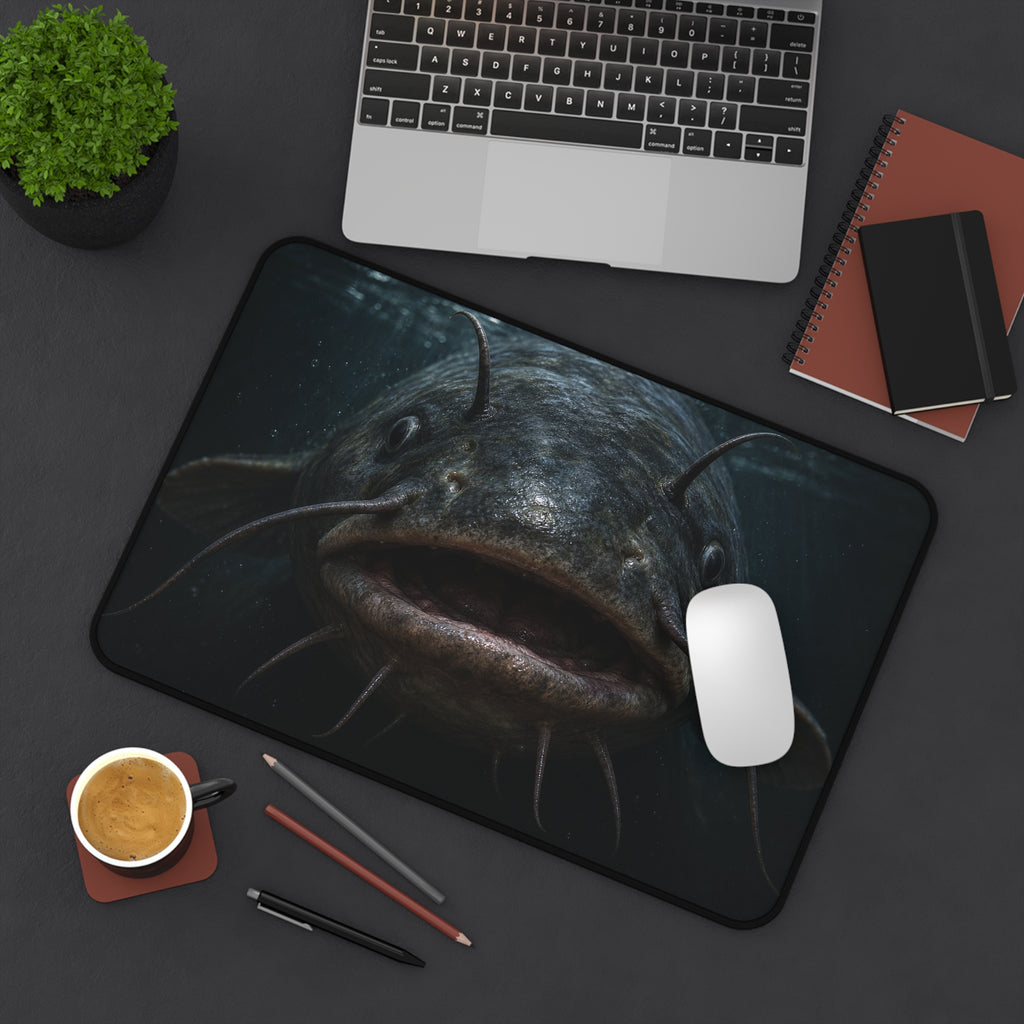 Giant Catfish Face Desk Mat | Underwater Fish Mousepad