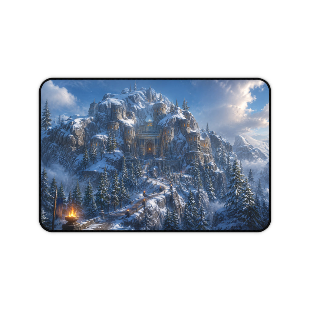 Ironforge Desk Mat, Dwarven City Mouse Pad, Snowy Mountain Fortress Gaming Mat, MMORPG Desk Decor, RPG Gamer Gift, World of Warcraft