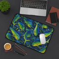 Mahi Mahi Madness Desk Mat — Thick Stitched Edge Gaming Desk Mat with Original Artwork
