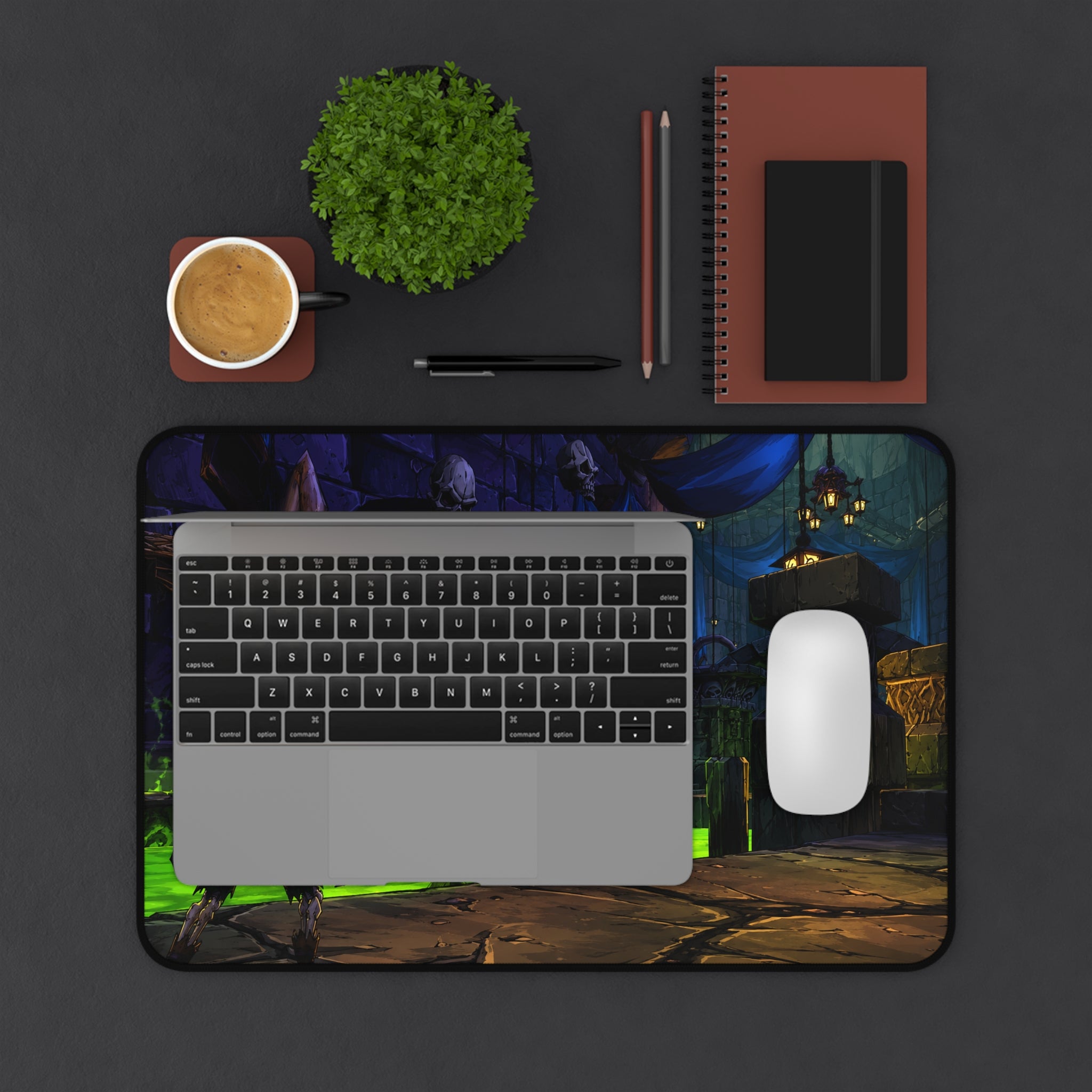 Undercity-Inspired Desk Mat, World of Warcraft Style Mouse Pad, Undead City Gaming Mat, Dark Fantasy Horde Office Decor