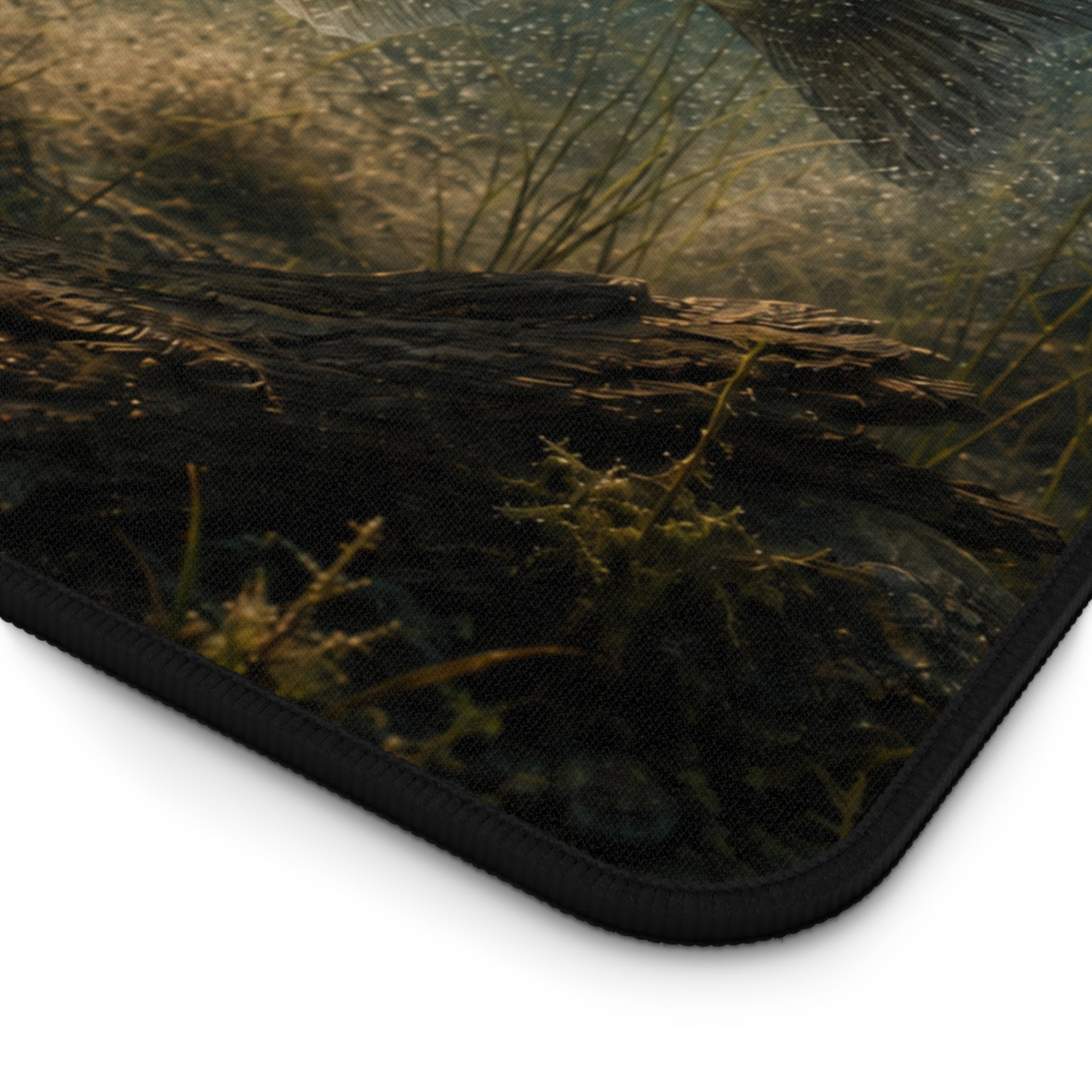 Largemouth Bass Underwater Scene Desk Mat | Fishing Lake Angler Mousepad